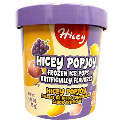 Hicey Popjoy Frozen Ice Pops, 6 count, 4.44 oz