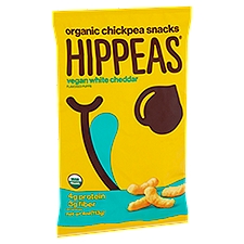 Hippeas Vegan White Cheddar Flavored Organic, Chickpea Snacks Puffs, 4 Ounce