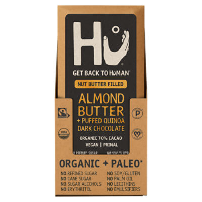 Hu Almond Butter + Puffed Quinoa Dark Chocolate, 2.1 oz