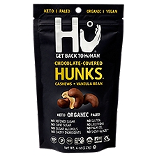 Hu Hunks Chocolate Covered + Vanilla Bean, Cashews, 4 Ounce