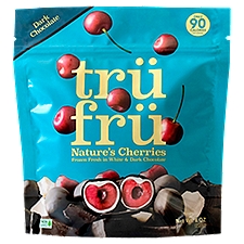 Trü Frü Nature's Cherries in White & Dark Chocolate, 8 oz