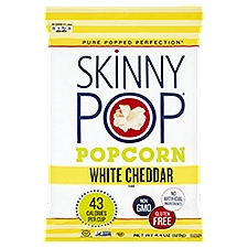 Skinny Pop White Cheddar Flavor Popcorn, 4.4 oz, 4.4 Ounce