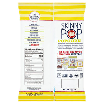 Skinny Pop Popcorn, White Cheddar - 4.4 oz