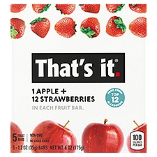 That's It Apple + Strawberries Fruit Bars, 1.2 oz, 5 count