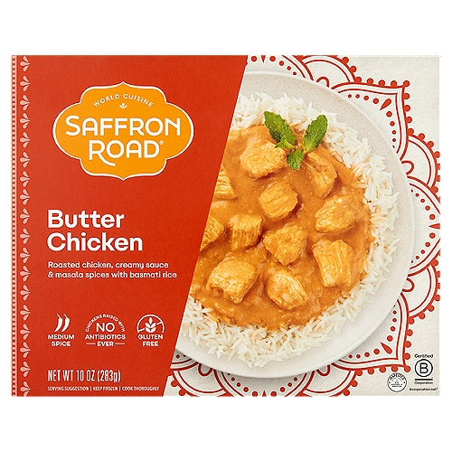 Saffron Road Butter Chicken with Basmati Rice, 10 oz