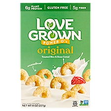Love Grown Power O's Original Toasted Rice & Bean Cereal, 8 oz
