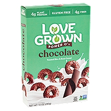 Love Grown Power O's Chocolate Toasted Rice & Bean Cereal, 10 oz