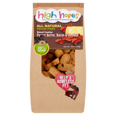 High Hopes All Natural GrainFree Peanut Butter, Bacon & Cheddar Baked