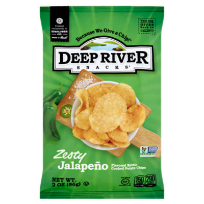 Deep River Snacks Zesty Jalapeño Flavored Kettle Cooked Potato Chips, 2 oz