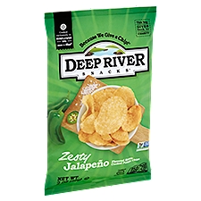 Deep River Snacks Zesty Jalapeño Flavored Kettle Cooked, Potato Chips, 2 Ounce