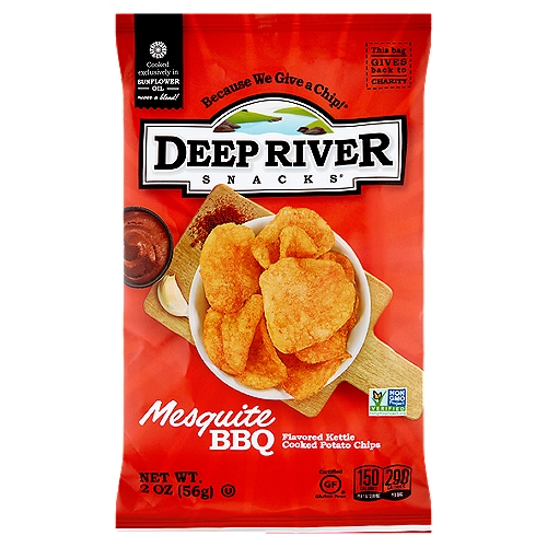 Deep River Snacks Mesquite BBQ Flavored Kettle Cooked Potato Chips, 2 oz