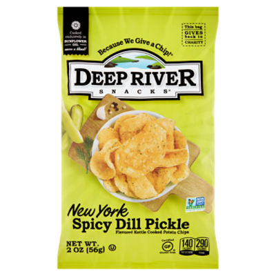 Deep River Snacks New York Spicy Dill Pickle Flavored Kettle Cooked