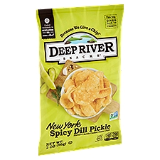 Deep River Snacks New York Spicy Dill Pickle Flavored, Kettle Cooked Potato Chips, 2 Ounce