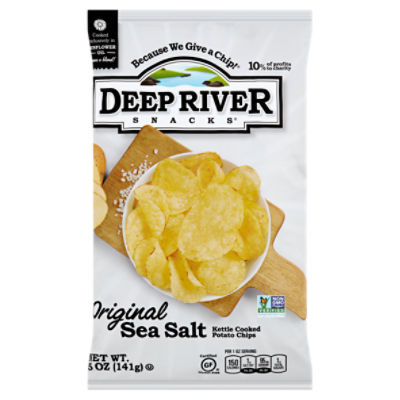 Deep River Snacks Original Sea Salt Kettle Cooked Potato Chips, 5 oz Gourmet