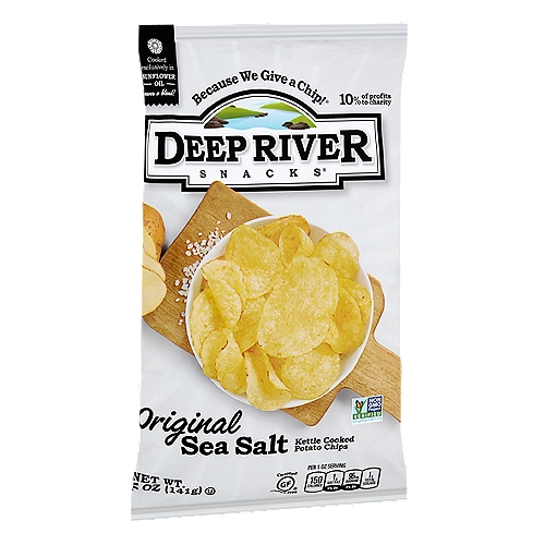 Deep River Snacks Original Sea Salt Kettle Cooked Potato Chips, 5 oz
