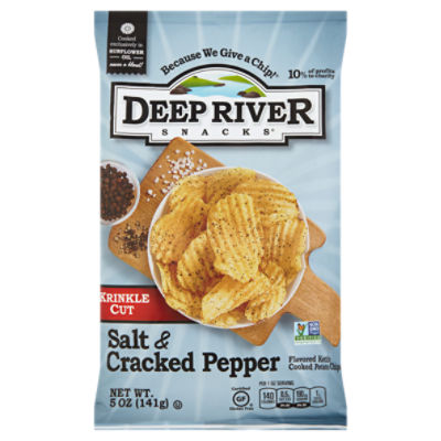 Deep River Snacks Krinkle Cut Salt & Cracked Pepper Flavored Kettle