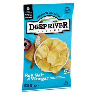 Deep River Snacks Sea Salt & Vinegar Flavored Kettle Cooked, Potato Chips