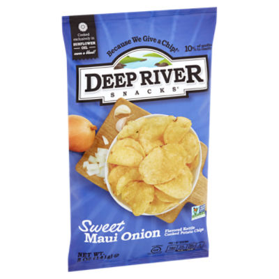 Deep River Snacks Maui Onion Flavored Kettle Cooked, Potato Chips