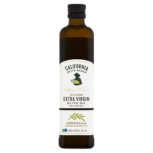 California Olive Ranch Reserve Arbosana Extra Virgin Olive Oil, 16.9 fl oz
Our Reserve Collection features exclusively California extra virgin olive oil. This single varietal oil showcases the flavor profile of Arbosana olives. With a subtle nuttiness and floral notes, this oil shines in baked goods.