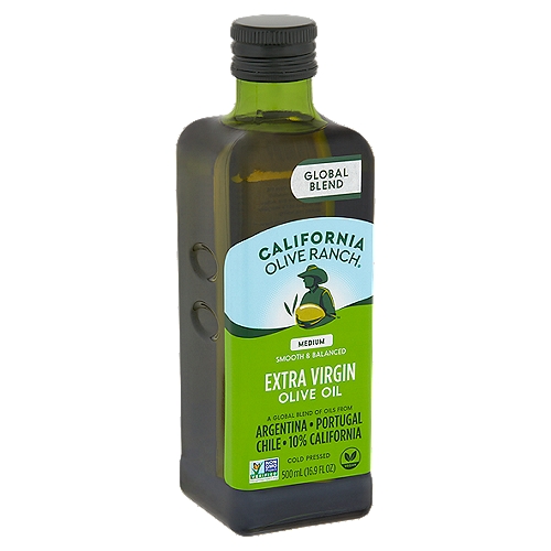California Olive Ranch Global Blend Medium Extra Virgin Olive Oil, 16.9 fl oz
Certified Paleo®

Our Extra Virgin Olive Oil features a well-rounded, balanced flavor that makes this an ideal oil for everyday cooking and baking.