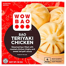 Wow Bao Teriyaki Chicken Bao, 4 count, 10 oz