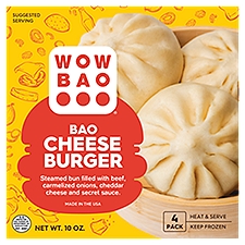 Wow Bao Cheeseburger Bao, 4 count, 10 oz
