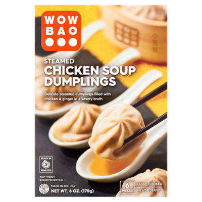 Wow Bao Steamed Chicken Soup Dumplings, 6 count, 6 oz