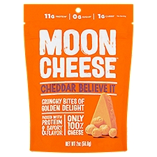 Moon Cheese Cheddar Believe It, Bites, 2 Ounce