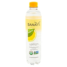 Sanavi Organic Lemon Sparkling Spring Water, 17 fl oz