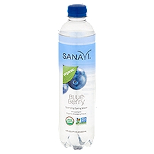 Sanavi Organic Blueberry Sparkling Spring Water, 17 fl oz