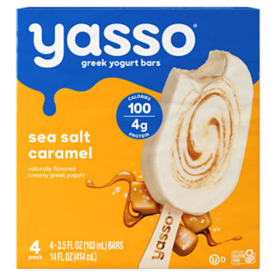 Yasso Sea Salt Caramel Greek Yogurt Bars, 3.5 fl oz, 4 count