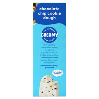 Yasso Chocolate Chip Cookie Dough Greek Yogurt Bars, 3.5 fl oz, 4 count