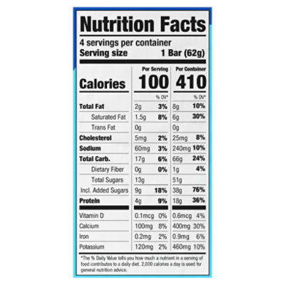 Yasso Chocolate Chip Cookie Dough Greek Yogurt Bars, 3.5 fl oz, 4 count