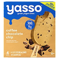 Yasso Coffee Chocolate Chip Greek Yogurt Bars, 3.5 fl oz, 4 count, 14 Fluid ounce