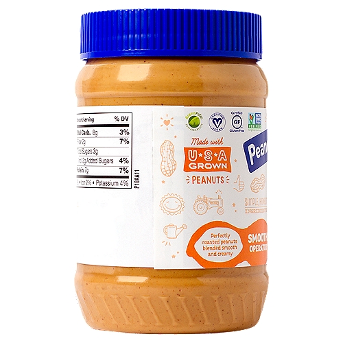 100% Natural Peanut Butter. Hydrogenated Oils, No Trans-Fats, No Cholesterol, No High-Fructose Cron Syrup, No Refined Sugars, Gluten-Free, Kosher Pareve.