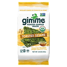 Gimme Organic Toasted Sesame Premium Roasted, Seaweed, 0.35 Ounce