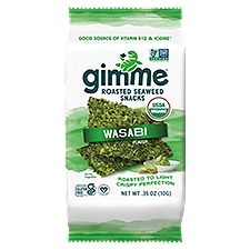 Gimme Organic Wasabi Premium Roasted, Seaweed, 0.35 Ounce