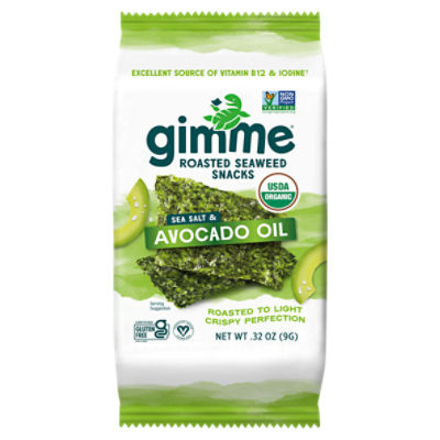 Gimme Sea Salt & Avocado Oil Roasted Seaweed Snacks, .32 oz