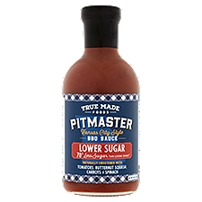 True Made Foods Pitmaster Kansas City Style Lower Sugar BBQ Sauce, 18 oz