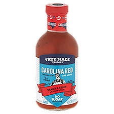 True Made Foods Carolina Red Tangy & Spicy No Sugar BBQ Sauce, 18 oz