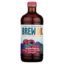 Brew Dr. Kombucha Organic Superberry, Kombucha, 14 Fluid ounce