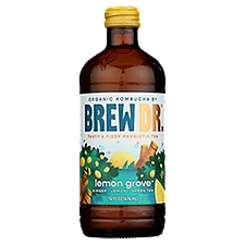 Brew Dr. Kombucha Organic Ginger Lemon, Kombucha, 14 Fluid ounce