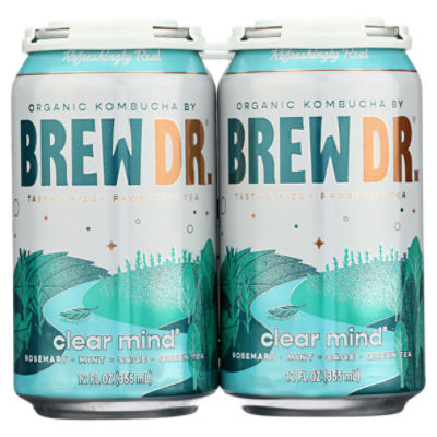 Brew Dr. Kombucha Organic Clear Mind Kombucha, 12 fl oz