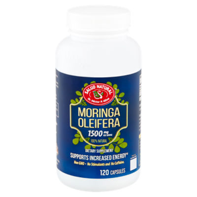 Salud Natural Moringa Oleifera Dietary Supplement, 1500 mg, 120 count