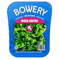 Bowery Mixed Greens Lettuce, Pesticide-Free Lettuce, 4oz