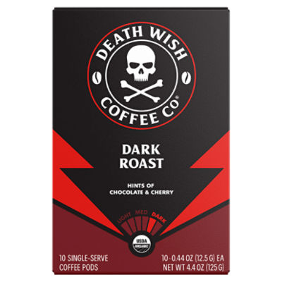 Death Wish Coffee Co Dark Roast SingleServe Coffee Pods, 0.44 oz, 10 count ShopRite