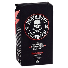 Death Wish Coffee Co Dark Roast Ground Coffee, 1 pound