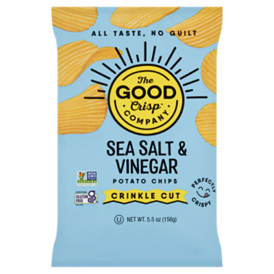 The Good Crisp Company Sea Salt & Vinegar Crinkle Cut Potato Chips, 5.5 oz