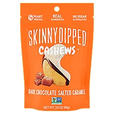 SkinnyDipped Dark Chocolate Salted Caramel, Cashews, 3.5 Ounce