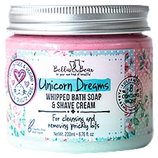 Bella & Bear Whipped Bath Soap & Shave Cream Unicorn Dreams, 6.8 Fluid ounce